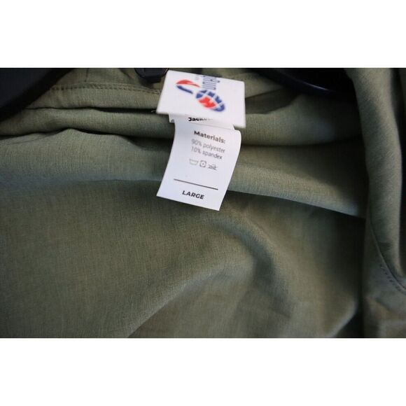 Charm City Run LMSSJ904 Men's Sz Large Cactus Green Soft Shell Hooded Jacket - Picture 7 of 7